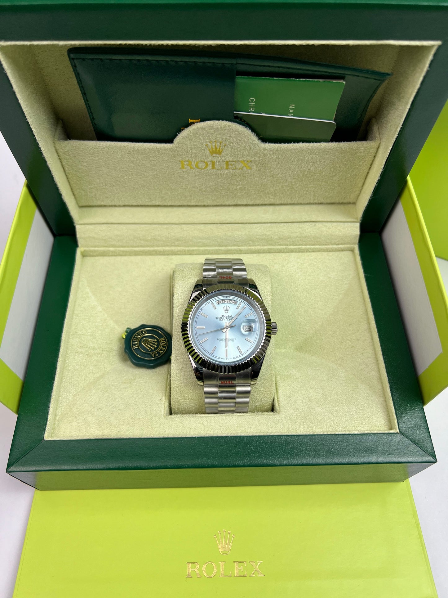 Rolex Day-Date 40 - Cadran Bleu Glacier
