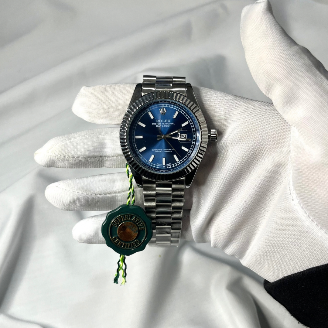 Rolex president bleu