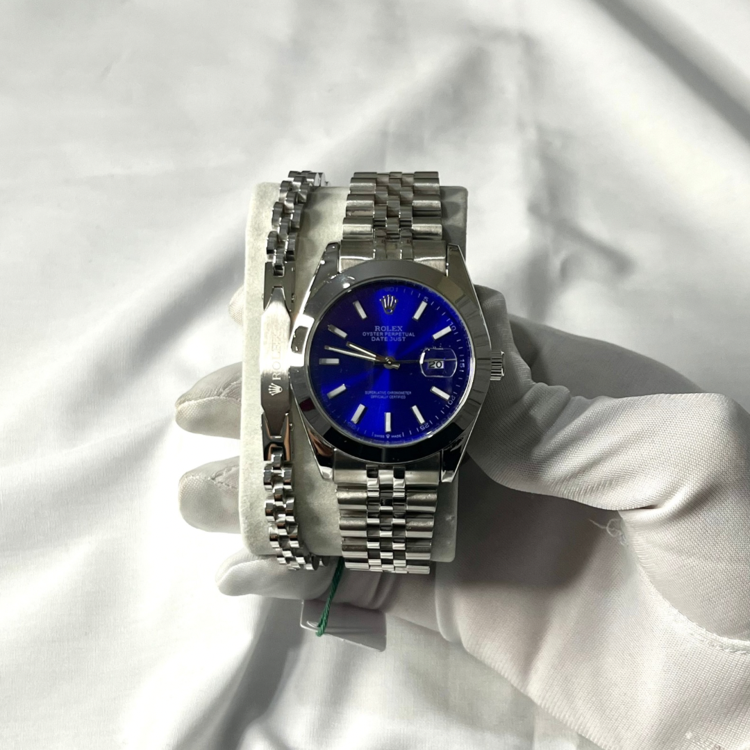 Rolex Date-just avec bracelet.